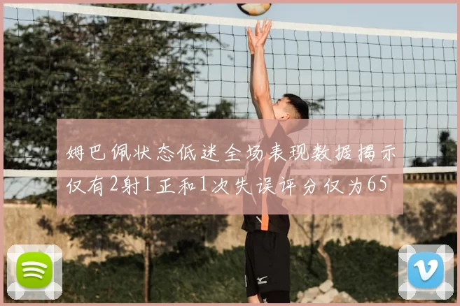 姆巴佩状态低迷全场表现数据揭示仅有2射1正和1次失误评分仅为65