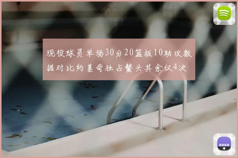 现役球员单场30分20篮板10助攻数据对比约基奇独占鳌头其余仅4次